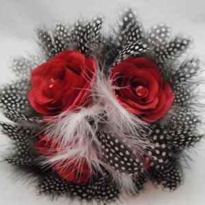 💐 Custom Made Bridal Bouquet for Mickey & Minnie Themed Wedding or Red/Black 💐